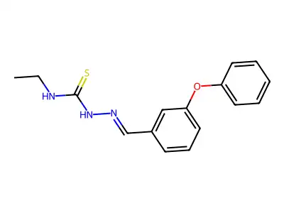1-Ethyl-3-[(3-phenoxyphenyl)methylideneamino]thiourea structure