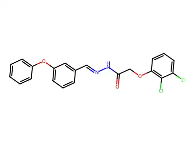2-(2,3-dichlorophenoxy)-N-[(3-phenoxyphenyl)methylideneamino]acetamide structure