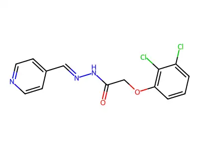 2-(2,3-dichlorophenoxy)-N-(pyridin-4-ylmethylideneamino)acetamide structure