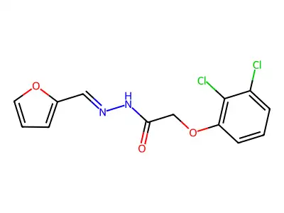 2-(2,3-dichlorophenoxy)-N-(furan-2-ylmethylideneamino)acetamide structure