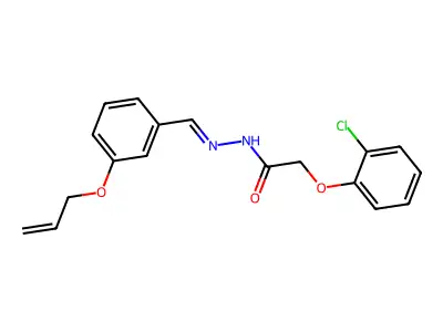 2-(2-chlorophenoxy)-N-[(3-prop-2-enoxyphenyl)methylideneamino]acetamide structure
