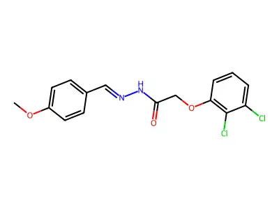 2-(2,3-dichlorophenoxy)-N-[(4-methoxyphenyl)methylideneamino]acetamide structure