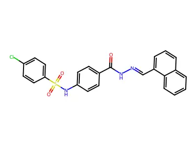 4-[(4-chlorophenyl)sulfonylamino]-N-(naphthalen-1-ylmethylideneamino)benzamide structure
