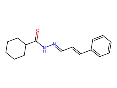 N-(cinnamylideneamino)cyclohexanecarboxamide structure