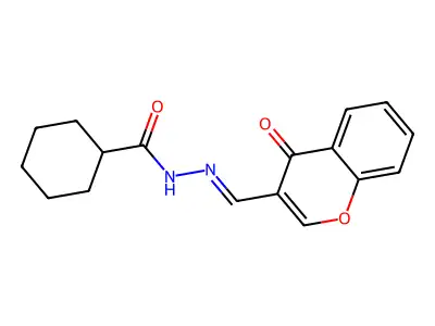 N'-((4-Oxo-4H-chromen-3-YL)methylene)cyclohexanecarbohydrazide structure
