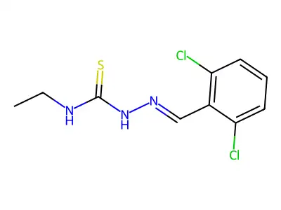 1-[(2,6-Dichlorophenyl)methylideneamino]-3-ethylthiourea structure