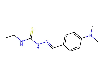 1-[[4-(Dimethylamino)phenyl]methylideneamino]-3-ethylthiourea structure