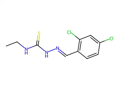 1-[(2,4-Dichlorophenyl)methylideneamino]-3-ethylthiourea structure
