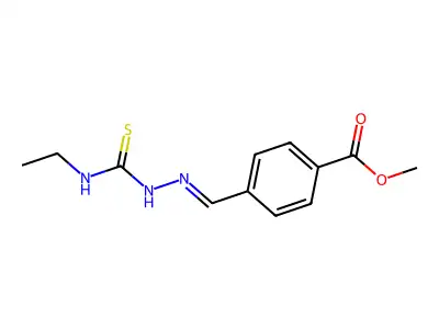 Methyl 4-[(ethylcarbamothioylhydrazinylidene)methyl]benzoate structure