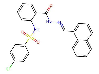 2-[(4-chlorophenyl)sulfonylamino]-N-(naphthalen-1-ylmethylideneamino)benzamide structure