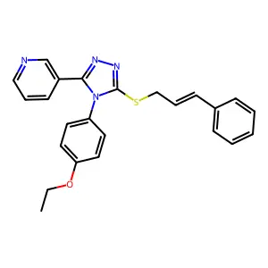 3-(5-(Cinnamylthio)-4-(4-ethoxyphenyl)-4H-1,2,4-triazol-3-YL)pyridine structure