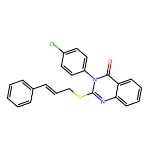 3-(4-Chlorophenyl)-2-(cinnamylthio)-4(3H)-quinazolinone structure