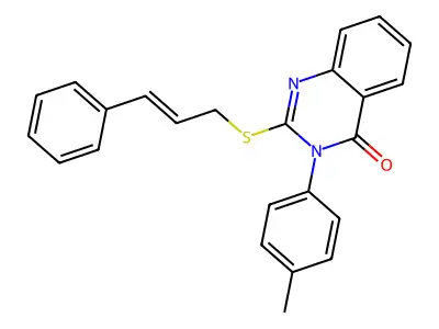 2-(Cinnamylthio)-3-(4-methylphenyl)-4(3H)-quinazolinone structure
