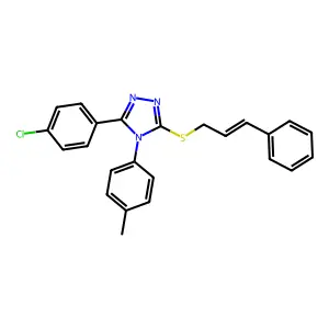 3-(4-Chlorophenyl)-5-(cinnamylthio)-4-(4-methylphenyl)-4H-1,2,4-triazole structure