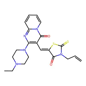 3-[(Z)-(3-ALLYL-4-OXO-2-THIOXO-1,3-THIAZOLIDIN-5-YLIDENE)METHYL]-2-(4-ETHYL-1-PIPERAZINYL)-4H-PYRIDO[1,2-A]PYRIMIDIN-4-ONE structure