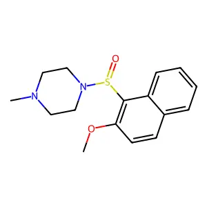 1-[(2-Methoxy-1-naphthyl)sulfinyl]-4-methylpiperazine structure