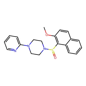 1-[(2-Methoxy-1-naphthyl)sulfinyl]-4-(2-pyridinyl)piperazine structure
