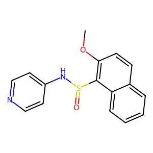 2-methoxy-N-(4-pyridinyl)-1-naphthalenesulfinamide structure