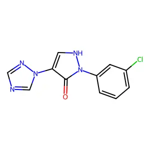 1-(3-chlorophenyl)-4-(1H-1,2,4-triazol-1-yl)-1H-pyrazol-5-ol structure