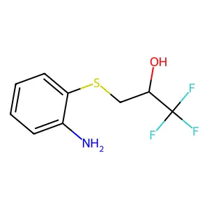 (2R)-3-[(2-aminophenyl)sulfanyl]-1,1,1-trifluoro-2-propanol structure