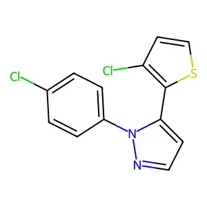 1-(4-chlorophenyl)-5-(3-chloro-2-thienyl)-1H-pyrazole structure