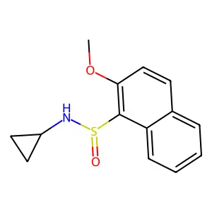 N-cyclopropyl-2-methoxy-1-naphthalenesulfinamide structure