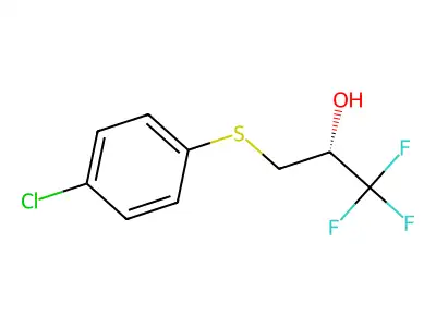 3-(4-Chlorophenyl)sulfanyl-1,1,1-trifluoropropan-2-ol structure