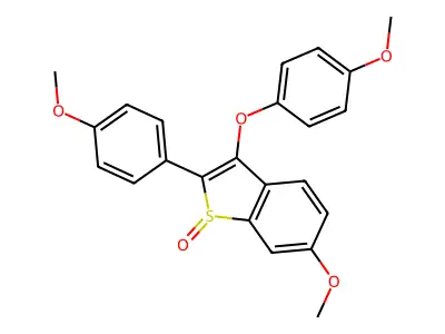 6-methoxy-3-(4-methoxyphenoxy)-2-(4-methoxyphenyl)-1H-1-benzothiophen-1-one structure