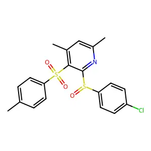 2-[(4-Chlorophenyl)sulfinyl]-4,6-dimethyl-3-pyridinyl 4-methylphenyl sulfone structure