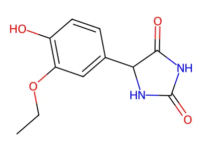 5-(3-Ethoxy-4-hydroxyphenyl)imidazolidine-2,4-dione structure
