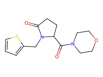 5-(Morpholinocarbonyl)-1-(2-thienylmethyl)-2-pyrrolidinone structure