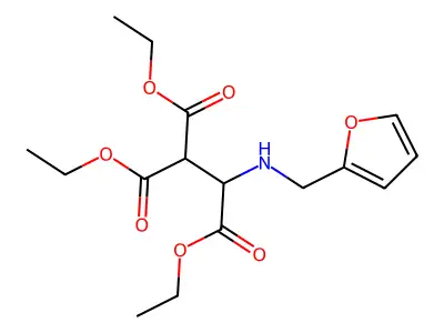Triethyl 2-[(2-furylmethyl)amino]-1,1,2-ethanetricarboxylate structure