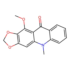 11-Methoxy-5-methyl-1,3-dioxolo(4,5-b)acridin-10(5H)-one structure