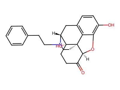 3,14-Dihydroxy-17-(2-phenylethyl)-4,5-epoxymorphinan-6-one structure