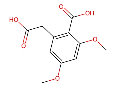 2-Carboxymethyl-4,6-dimethoxy-benzoic acid structure