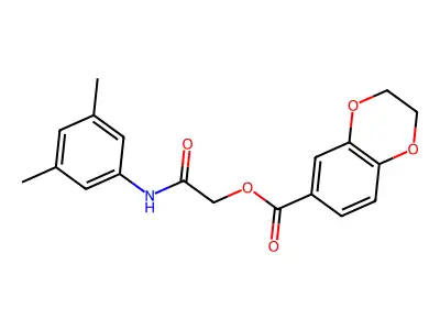 [2-(3,5-Dimethylanilino)-2-oxoethyl] 2,3-dihydro-1,4-benzodioxine-6-carboxylate structure