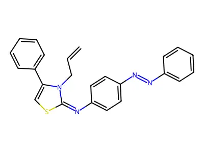 Benzenamine, 4-(2-phenyldiazenyl)-N-[4-phenyl-3-(2-propen-1-yl)-2(3H)-thiazolylidene]- structure