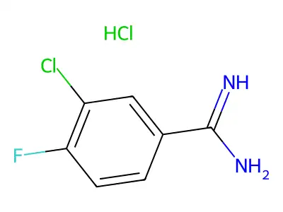 3-Chloro-4-fluoro-benzamidine hydrochloride structure