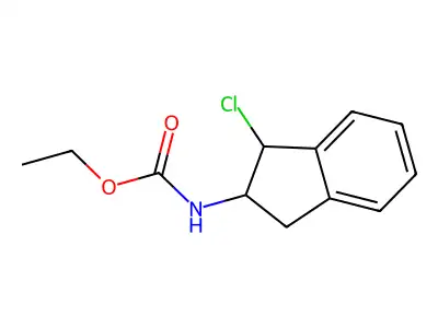 ethyl N-(1-chloro-2,3-dihydro-1H-inden-2-yl)carbamate structure