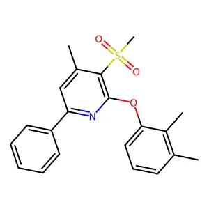 2-(2,3-Dimethylphenoxy)-4-methyl-3-(methylsulfonyl)-6-phenylpyridine structure