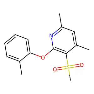 4,6-Dimethyl-2-(2-methylphenoxy)-3-(methylsulfonyl)pyridine structure