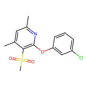 2-(3-Chlorophenoxy)-4,6-dimethyl-3-(methylsulfonyl)pyridine structure