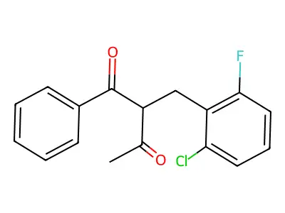 2-(2-Chloro-6-fluorobenzyl)-1-phenyl-1,3-butanedione structure