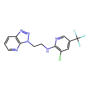 N-[3-chloro-5-(trifluoromethyl)-2-pyridinyl]-N-[2-(3H-[1,2,3]triazolo[4,5-b]pyridin-3-yl)ethyl]amine structure