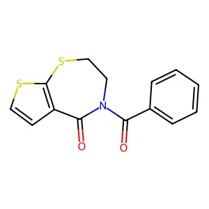 4-benzoyl-3,4-dihydrothieno[3,2-f][1,4]thiazepin-5(2H)-one structure