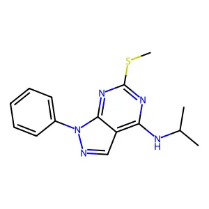 N-isopropyl-6-(methylsulfanyl)-1-phenyl-1H-pyrazolo[3,4-d]pyrimidin-4-amine structure