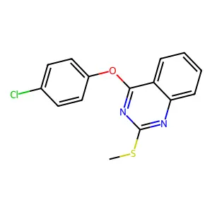 4-(4-Chlorophenoxy)-2-(methylsulfanyl)quinazoline structure