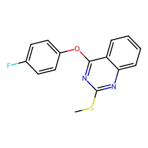 4-(4-Fluorophenoxy)-2-(methylsulfanyl)quinazoline structure