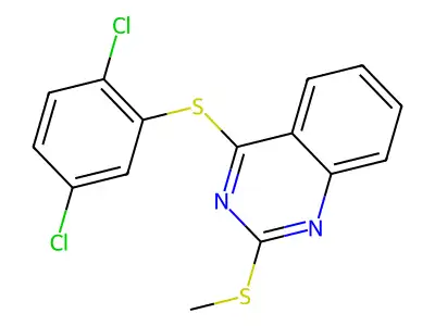 4-[(2,5-Dichlorophenyl)sulfanyl]-2-(methylsulfanyl)quinazoline structure