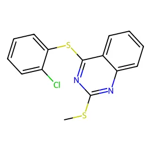 2-Chlorophenyl 2-(methylsulfanyl)-4-quinazolinyl sulfide structure